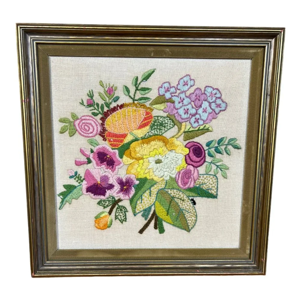 Embroidered‎ Floral Wall Hanging